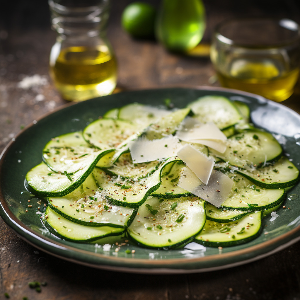 Carpaccio di Zucchine with Parmesan