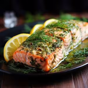 Baked Salmon with Lemon and Dill