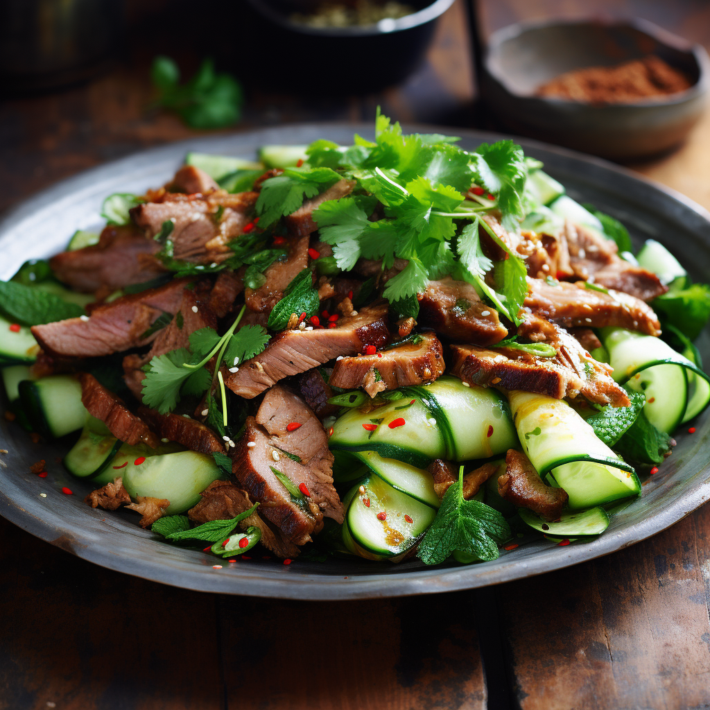 Five-Spice Pork and Cucumber Salad - Coolinarco.com
