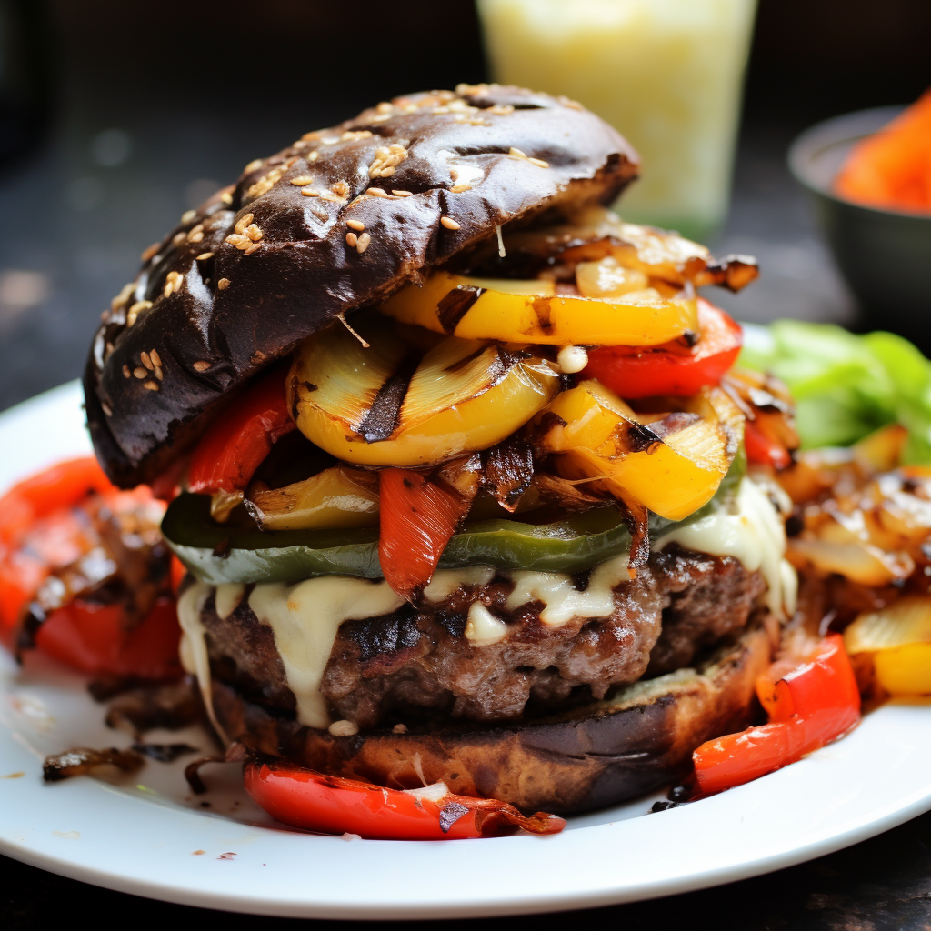 Grilled Beef and Pepper Jack Stuffed Burgers