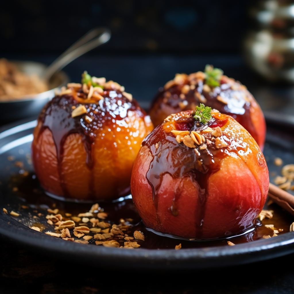 Gulab Jamun Stuffed Baked Apples