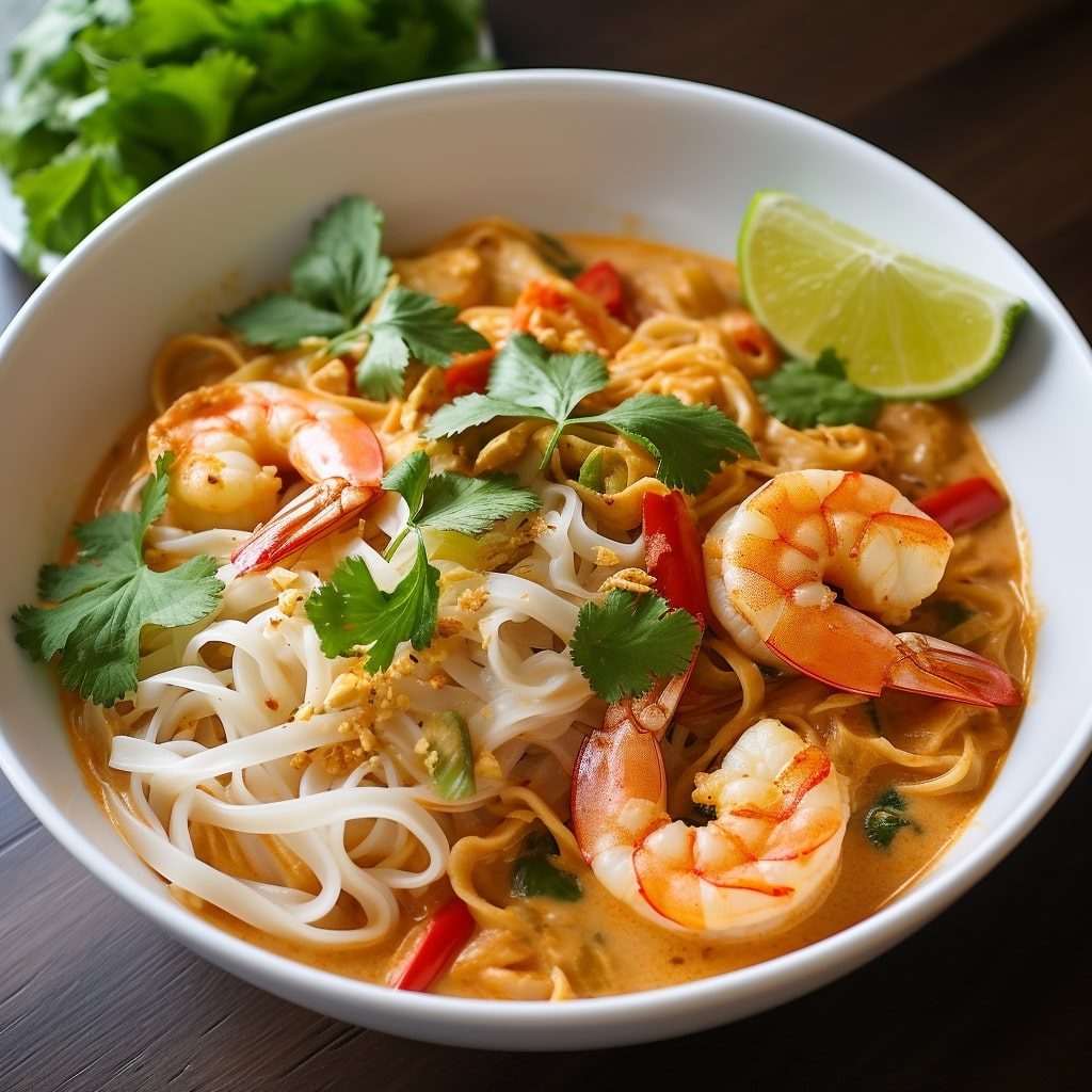 Thai Curry Noodles with Shrimp