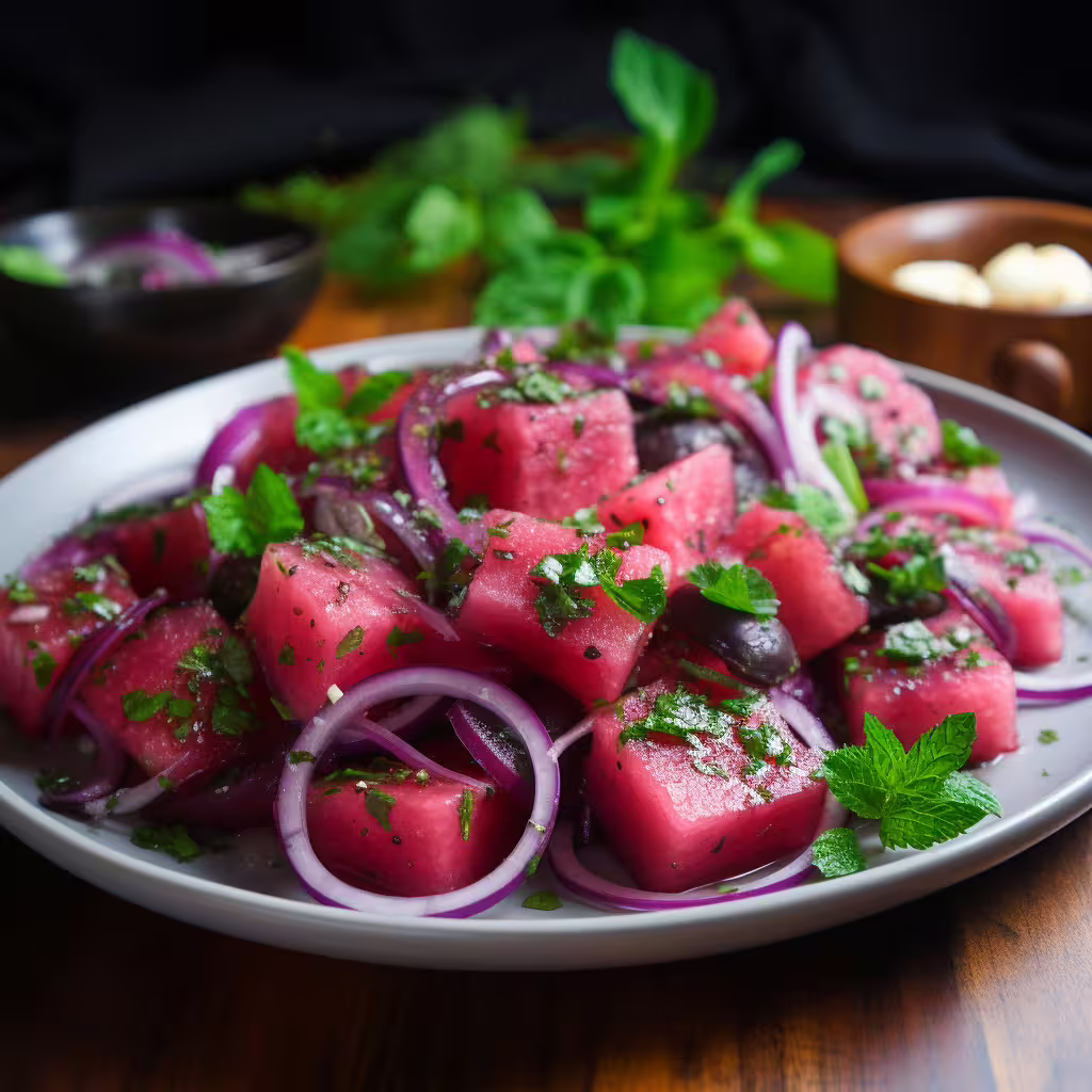 Minty Watermelon Salad