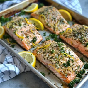 Sheet Pan Lemon Garlic Butter Salmon