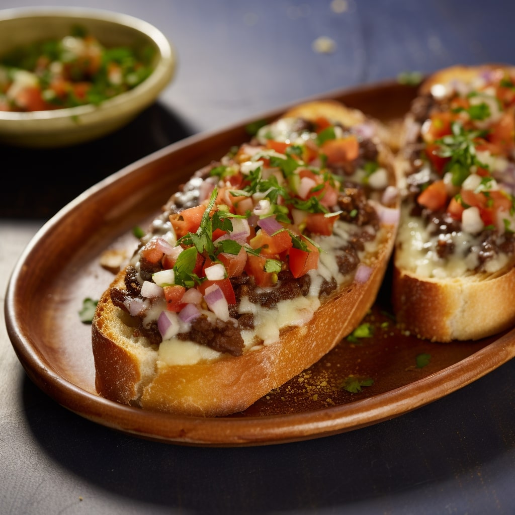 Molletes with Chicharrón