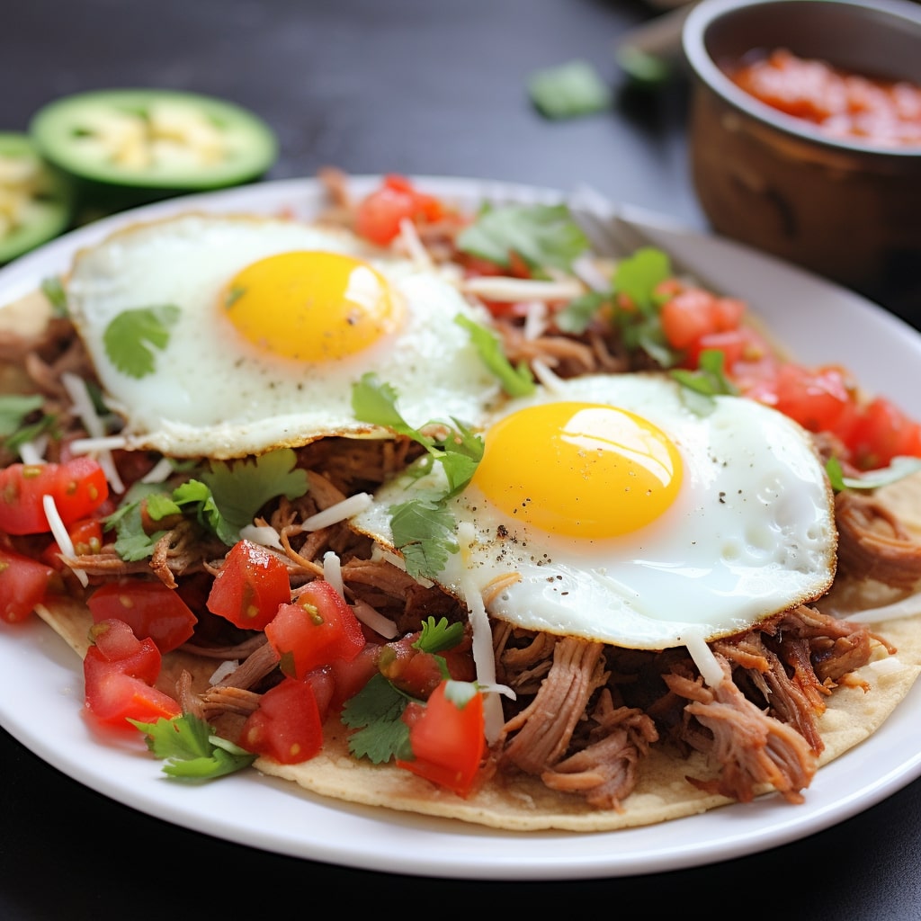 Huevos Rancheros with Pork Carnitas