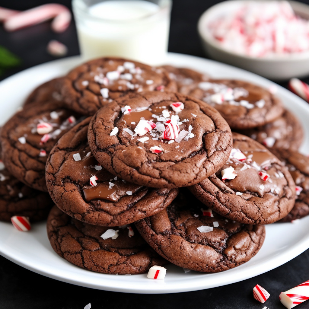 Chocolate Peppermint Crunch Cookies