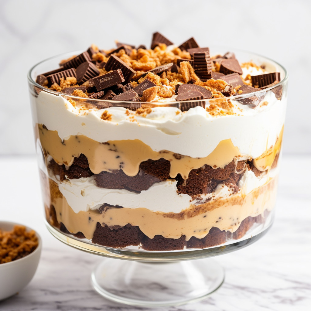 Peanut butter cup triffle