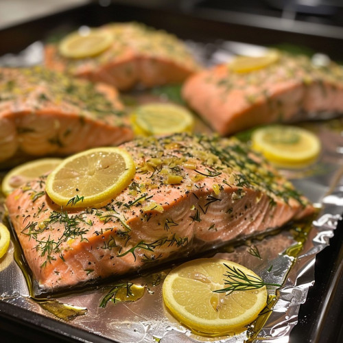 Baked Greek-Style Salmon with Lemon and Dill - Coolinarco.com