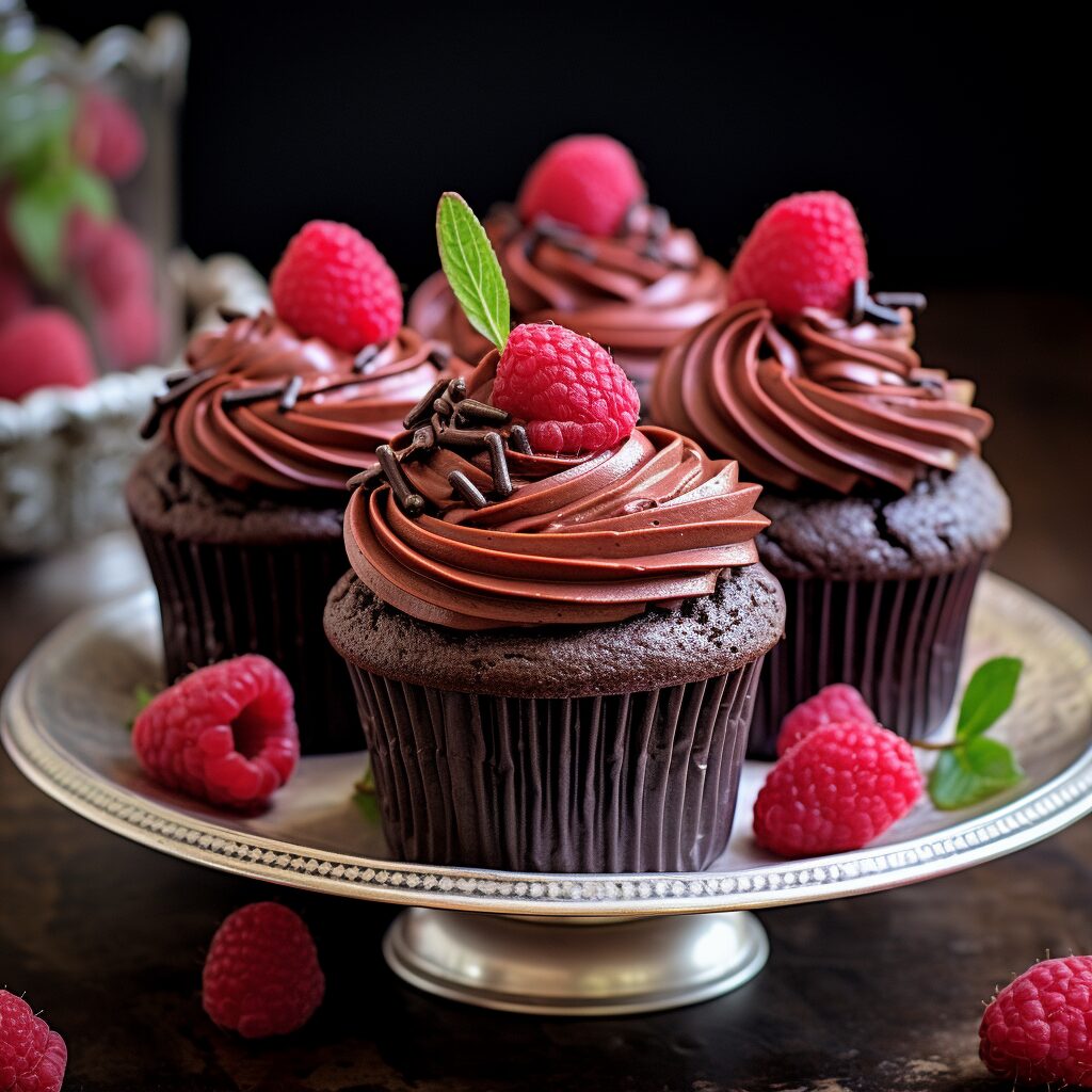 Chocolate and Raspberry Cupcakes