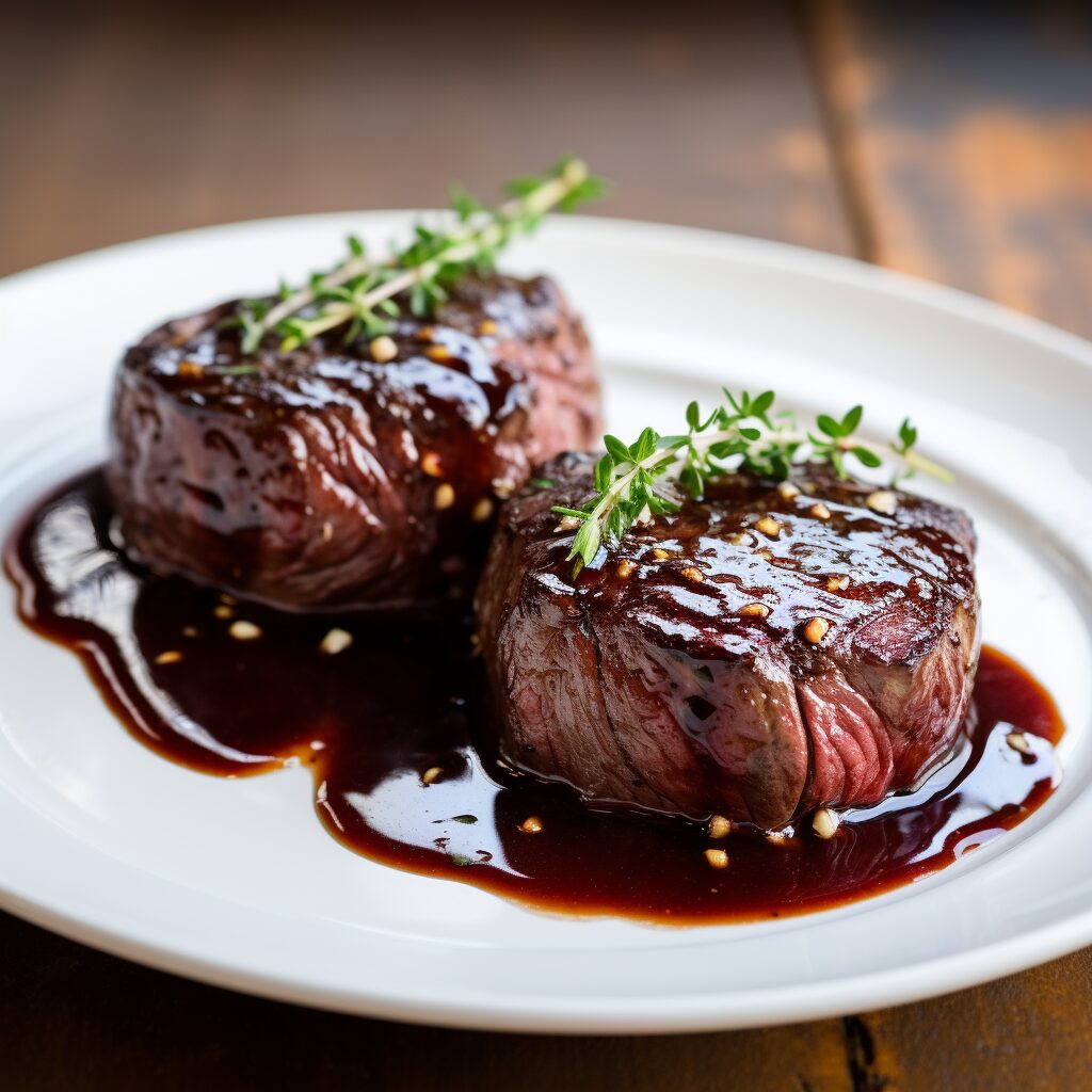 Steak with Red Wine Sauce