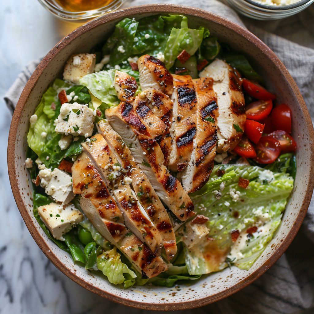 Greek Grilled Chicken Caesar Salad