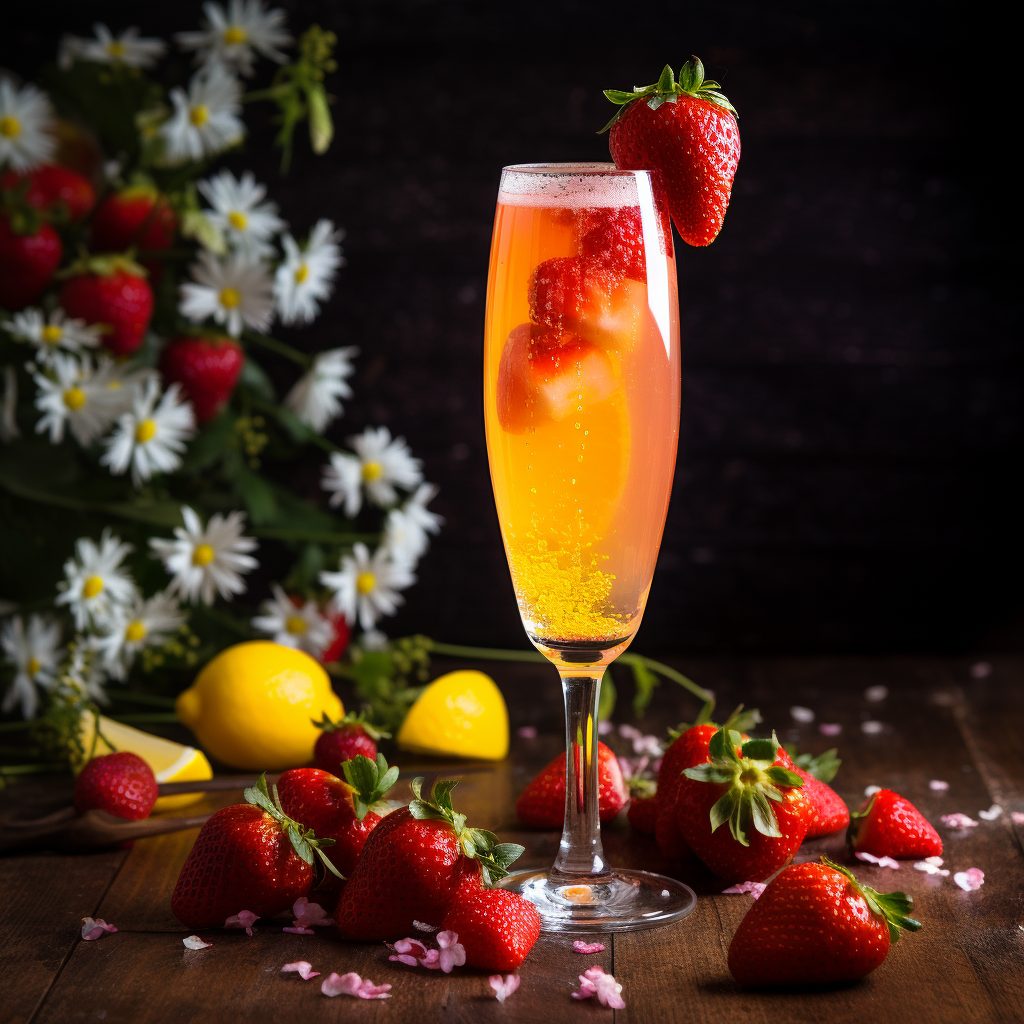 Mimosa With Strawberries