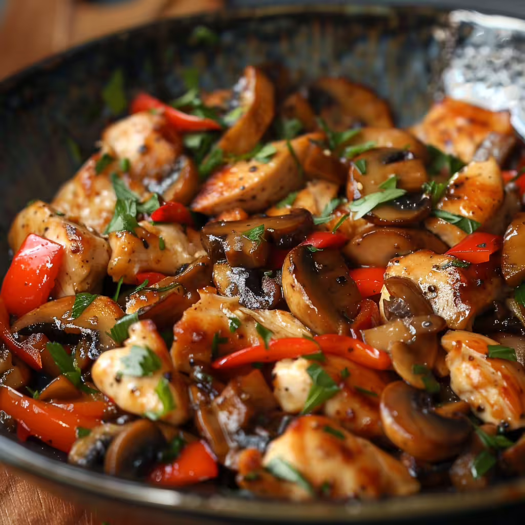 Chicken and Portobello Mushroom Saute