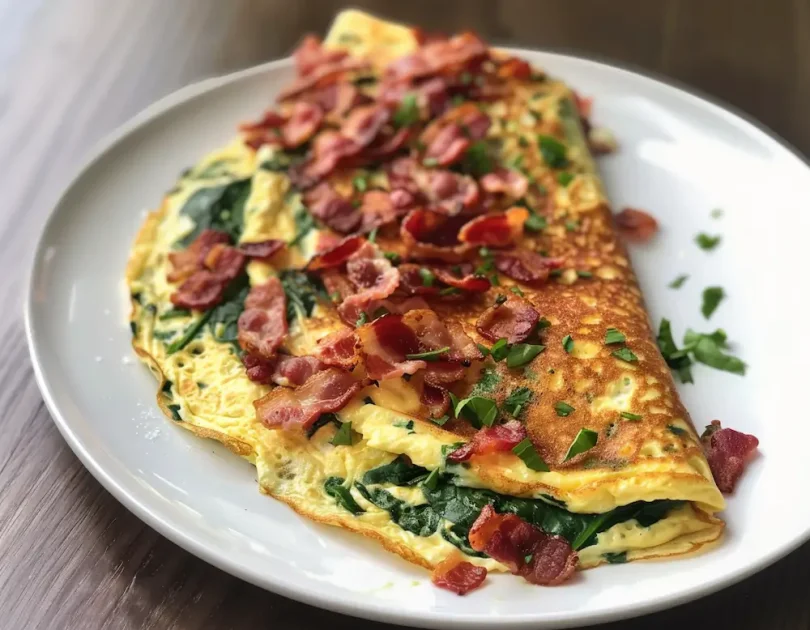 Bacon and Spinach Omelette