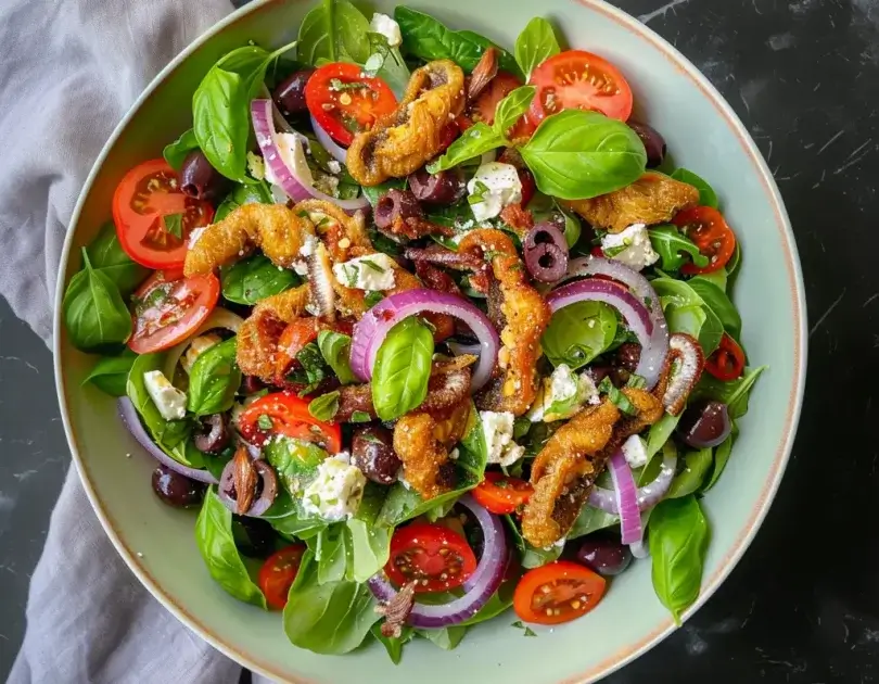 Fried Anchovy Salad