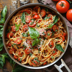 One-Pot Tomato Garlic Basil Pasta