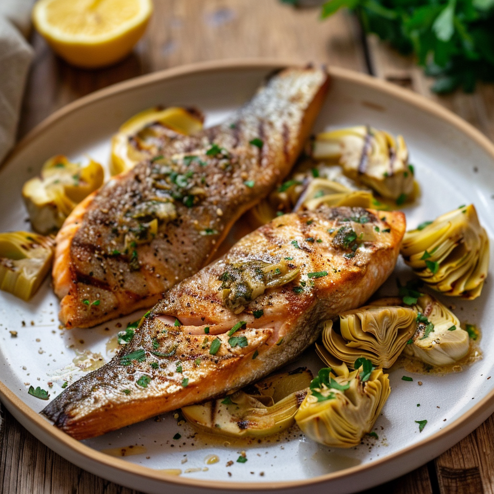 Trout and Artichoke Medley