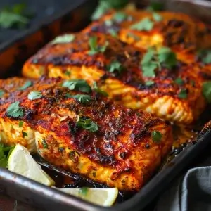 Baked Harissa Salmon