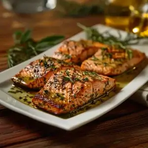 Grilled Greek Salmon