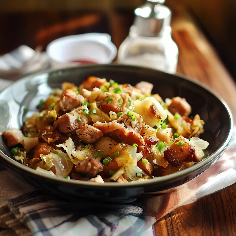 Pork and Cabbage Hash - Coolinarco.com