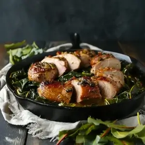 Pork and Collard Greens Stir