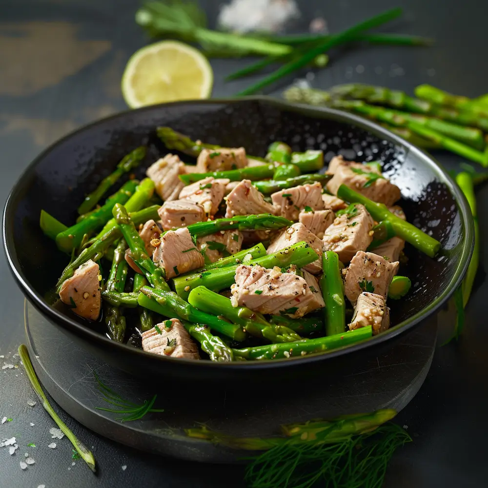 Tuna and Asparagus Sauté