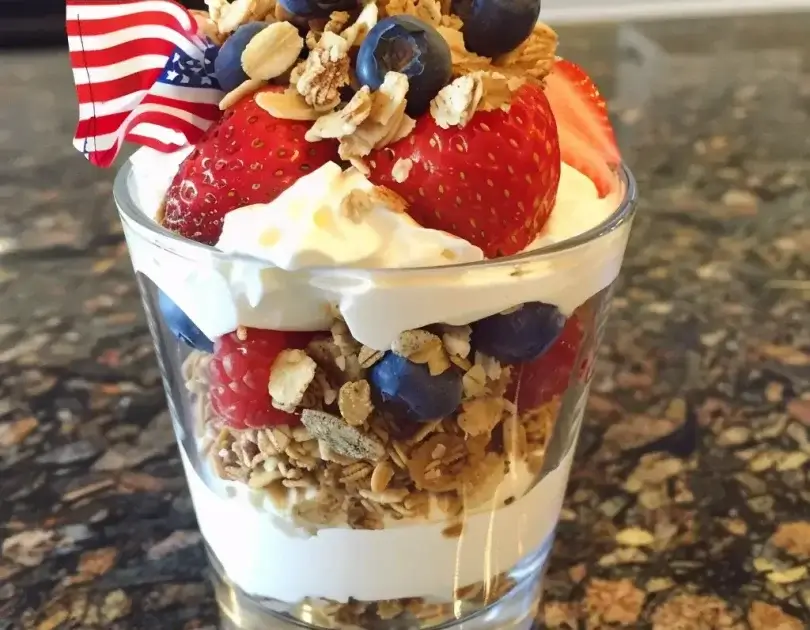 patriotic yogurt parfait