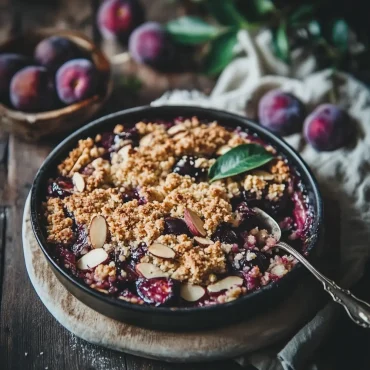 Plum and Almond Crumble