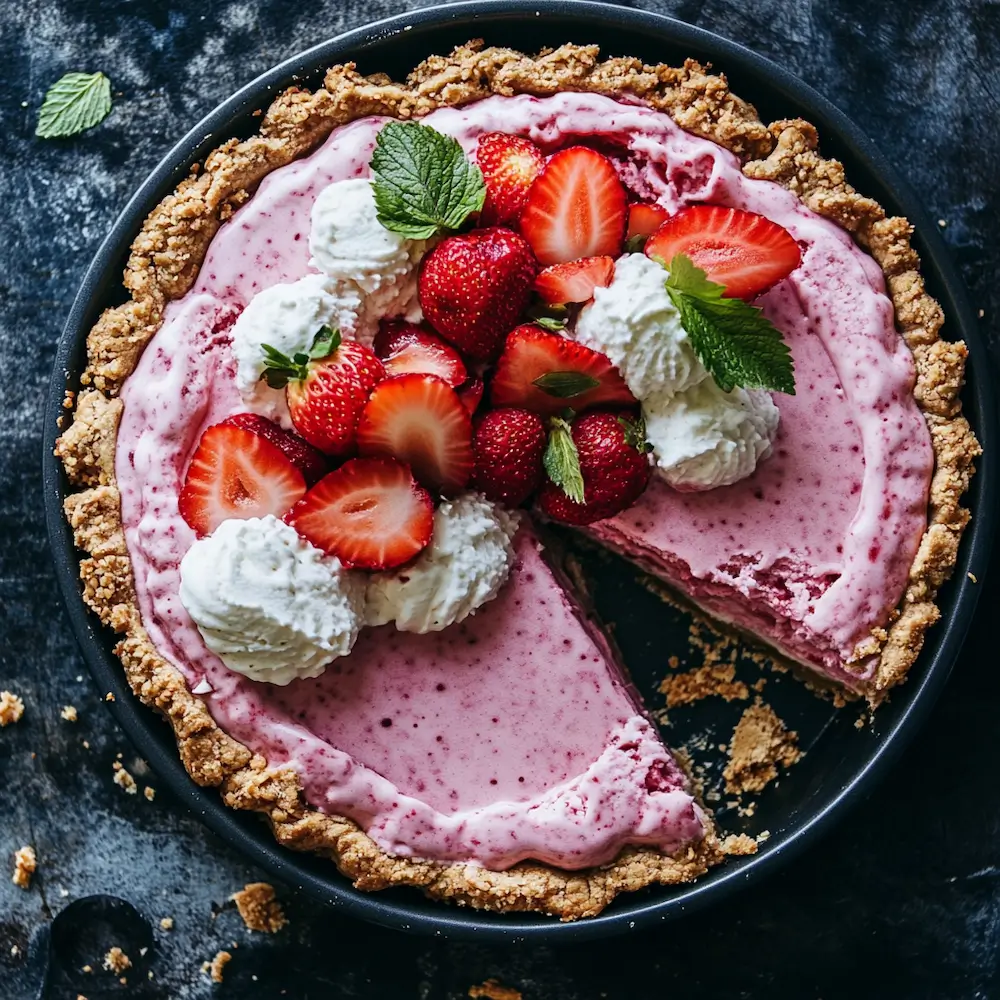 Strawberry Ice Cream Pie