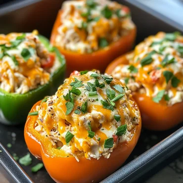 Buffalo Chicken Stuffed Peppers