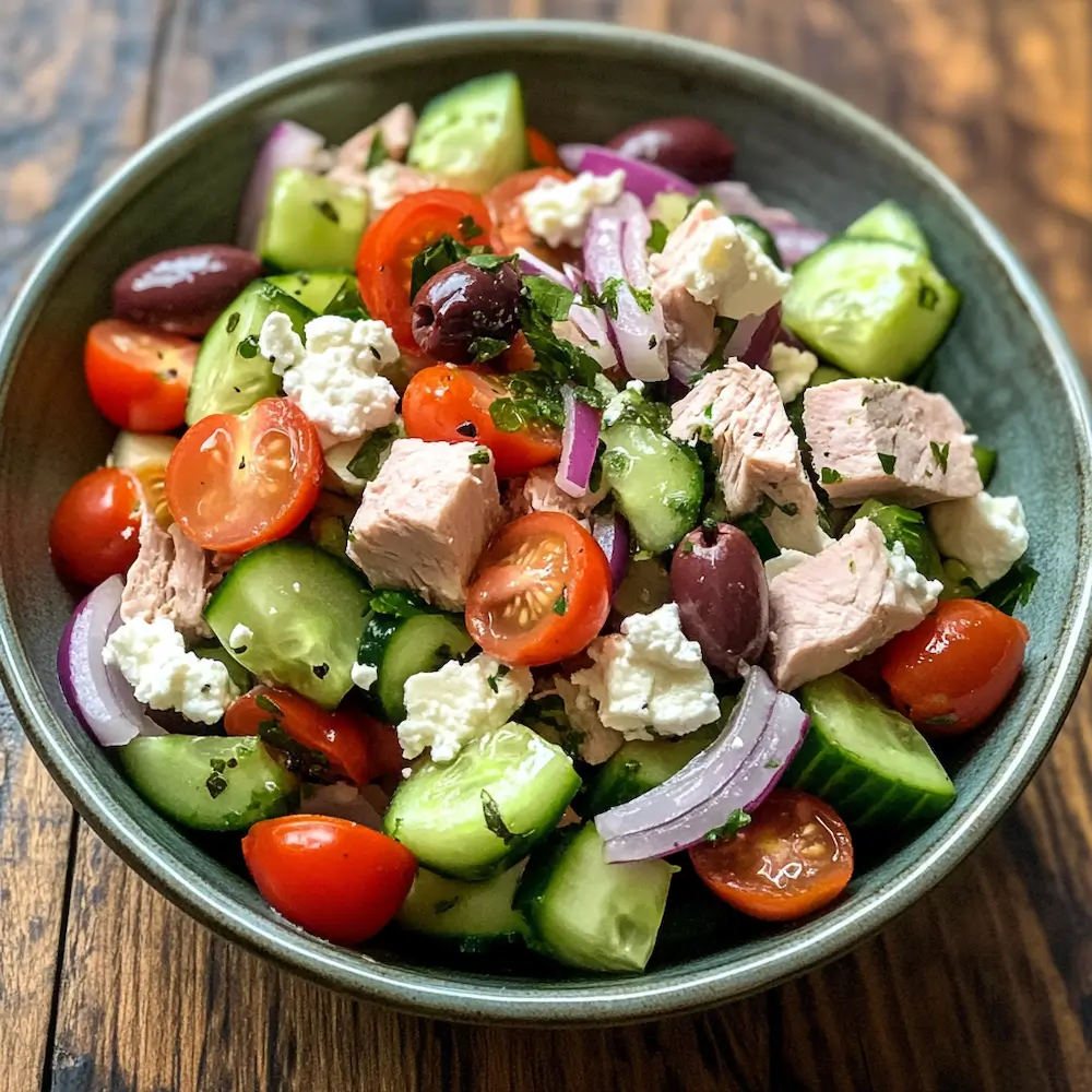 Mediterranean Tuna Salad with Feta