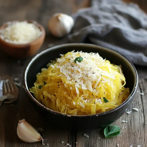 Spaghetti Squash with Garlic and Parmesan