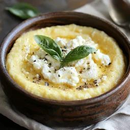 Creamy Goat Cheese Polenta