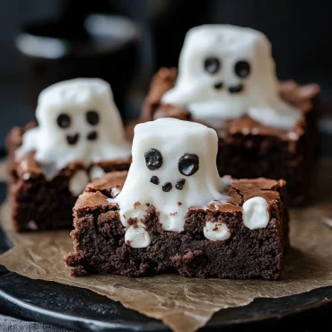 Ghost Marshmallow Brownies