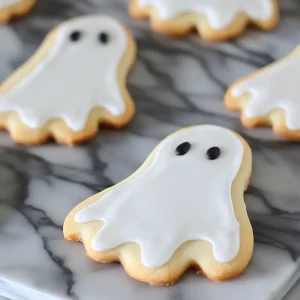 Ghost Shaped Sugar Cookies