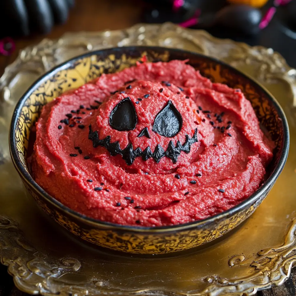 Halloween Red Hummus