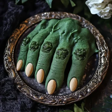 Green Witch Finger Cookies