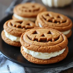 Jack-O'-Lantern Sandwich Cookies