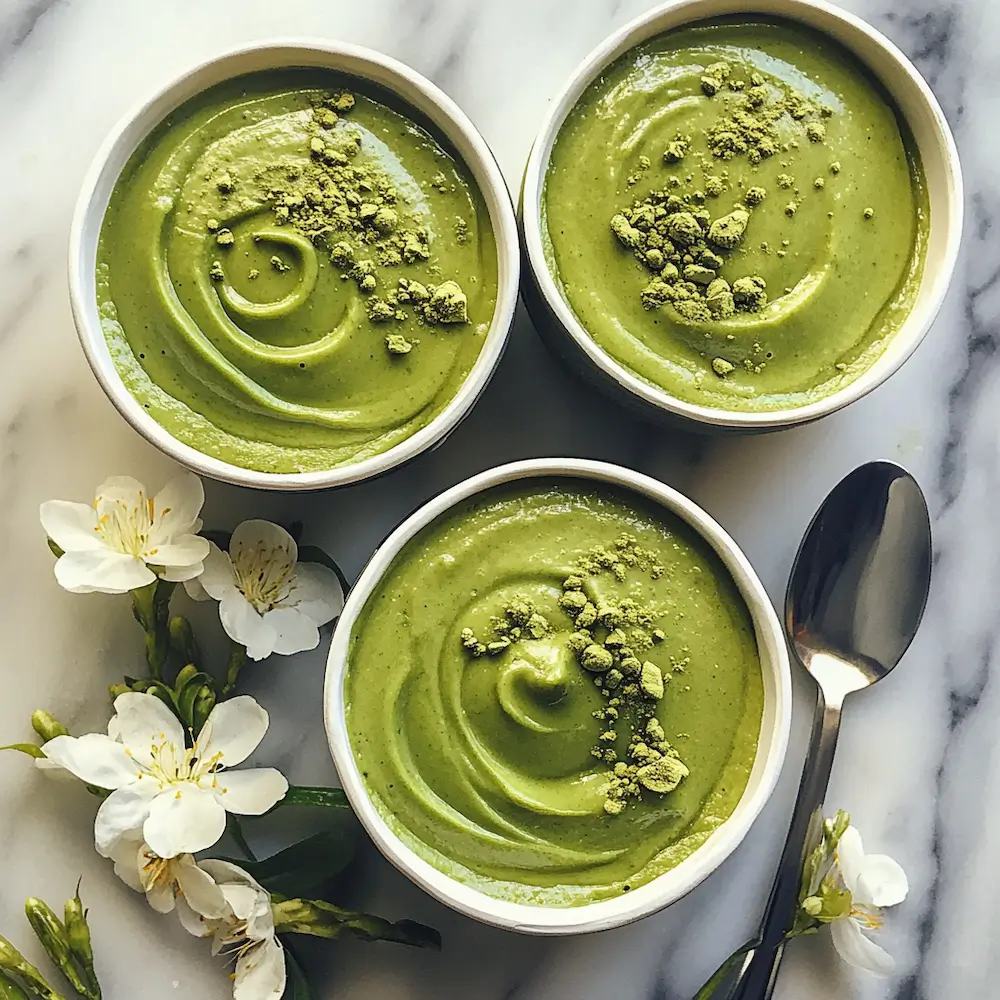 Matcha Green Pudding Cups