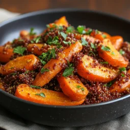 Roasted Carrots and Red Quinoa