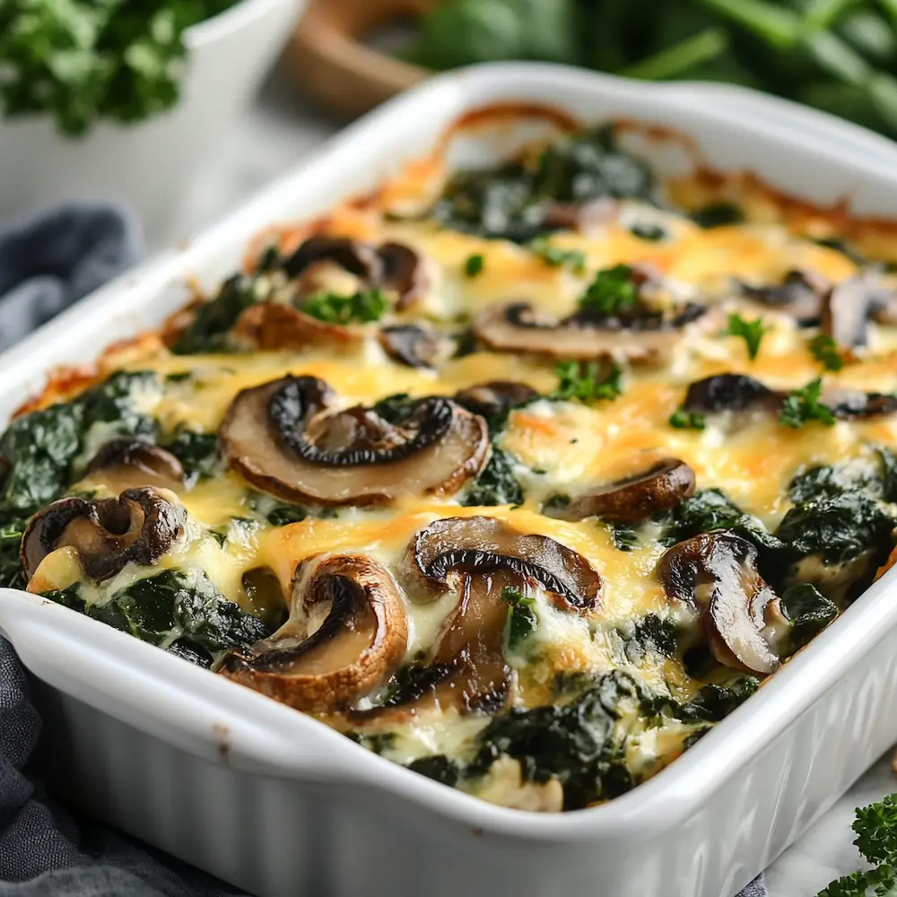 Spinach Mushroom Strata