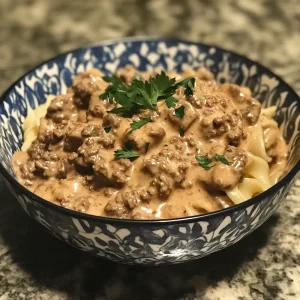 Simple Ground Beef Stroganoff