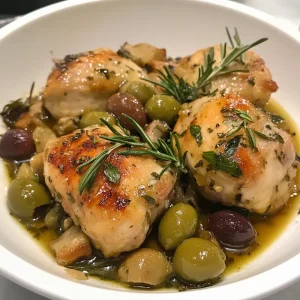 Skillet Chicken with Olives