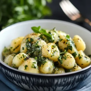Gnocchi With Herb Sauce