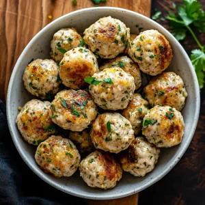 Garlic Herbed Chicken Meatballs