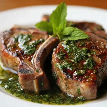 Lamb Chops with Mint Sauce