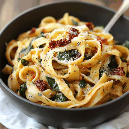 Spinach and Sun-Dried Tomato Pasta