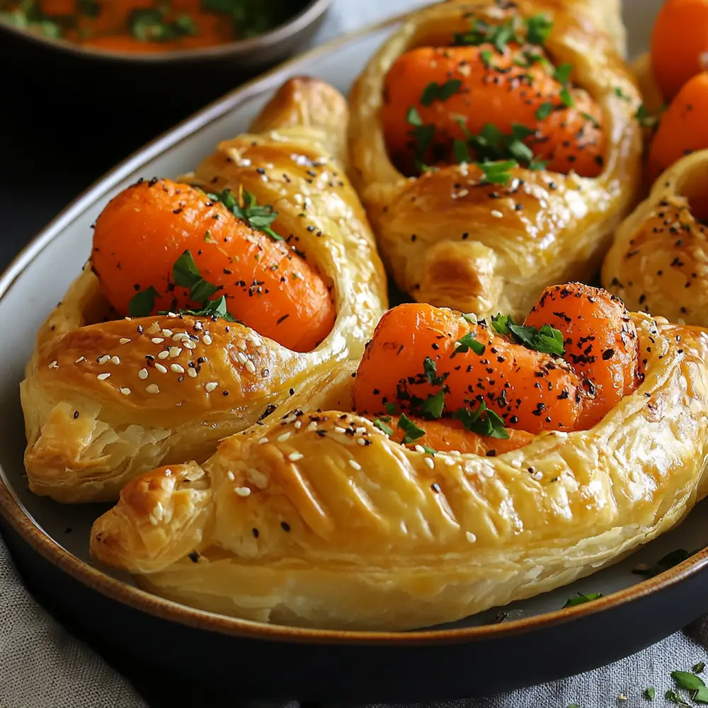Baby Carrots in Puff Pastry