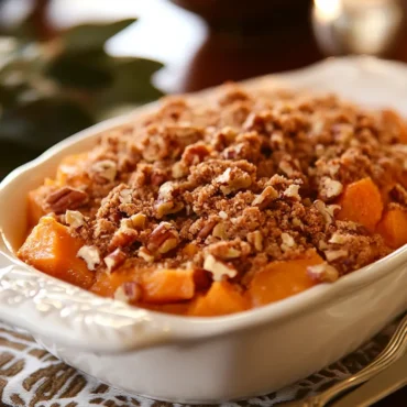 Sweet Potato Casserole with Pecan Streusel